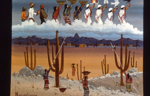 Native American Rain Dance Painting